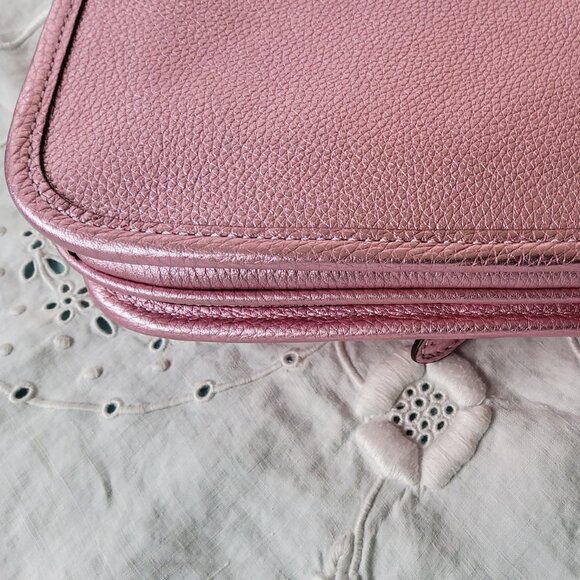 Coach C6662 Slim Turnlock Crossbody in Pink Metallic - Picture 6 of 14